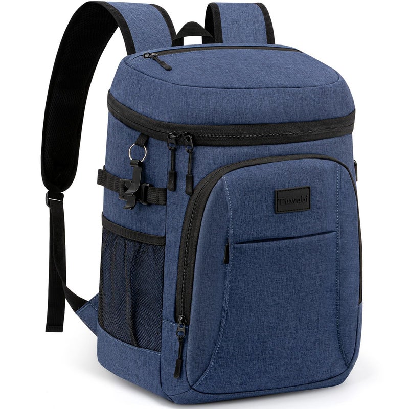 Tuwubi Cooler Backpack 35 Cans Backpack Coolers Insulated Leak Proof for Men Women Waterproof Soft Sided Lunch Camping Beach Travel Ice Chest Backpack Cooler Bag Blue - Image 2