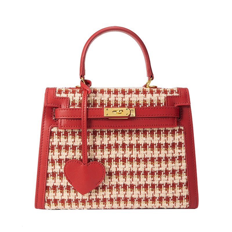 Chinese Style Embroidered Kelly Bag Spring Bridal Bag Mother Bag Red Wedding Bag Portable Shoulder Messenger Bag - Image 1