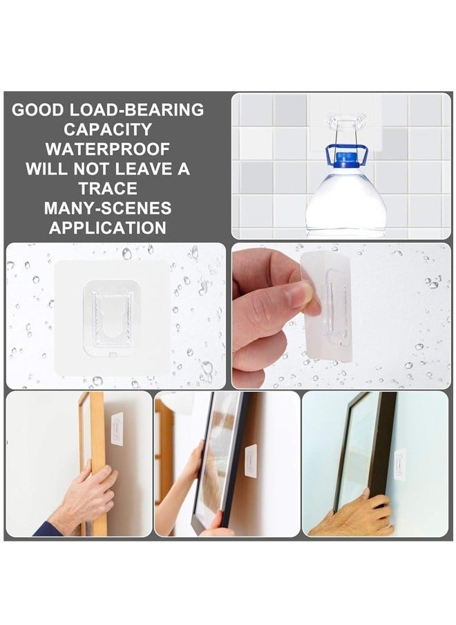 20 Pack Double Sided Wall Hook, Wall Hooks for Hanging, Self Adhesive Hooks for Bathroom Kitchen Office Hanging - Image 3
