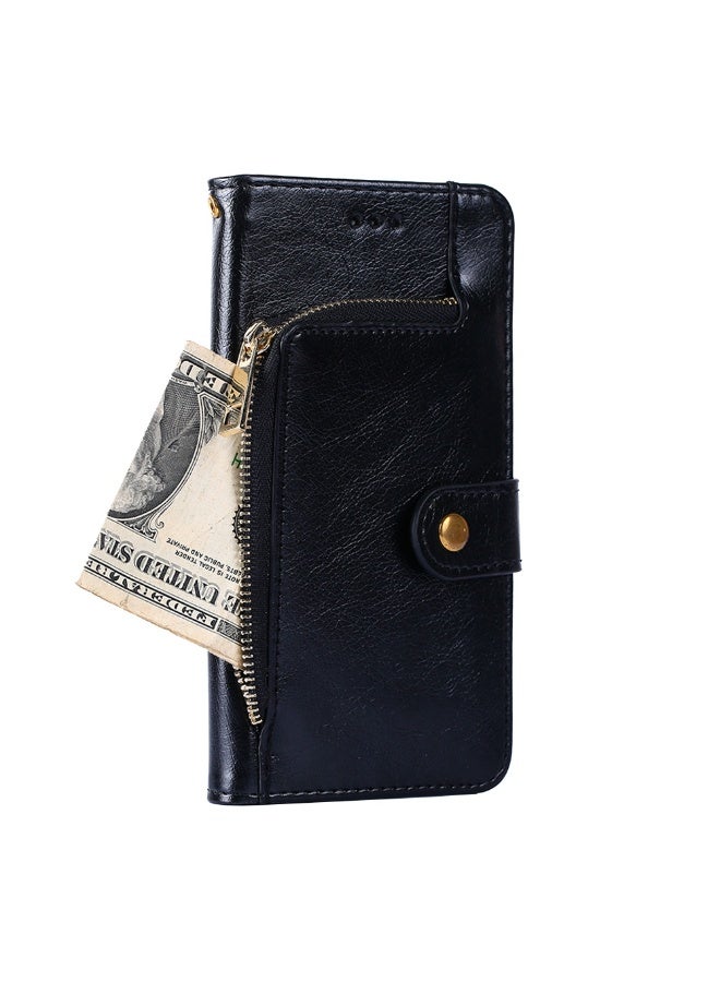 Green Tiger For Realme 11 Pro / 11 Pro+ 5G Zipper Bag Leather Phone Case(Black) - Image 3