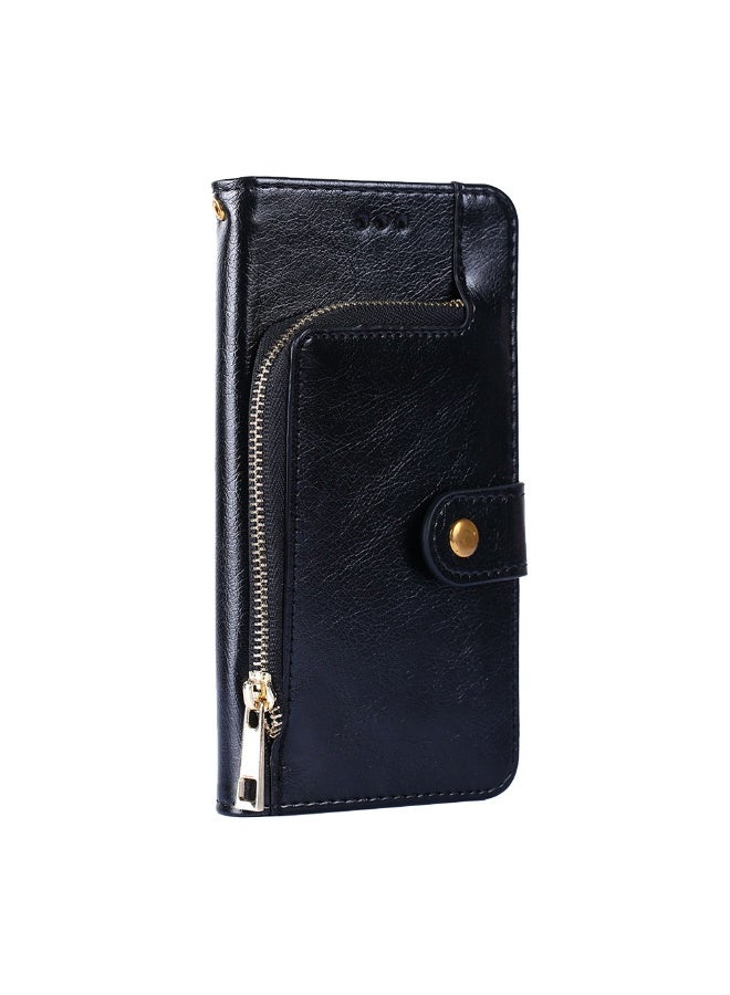 Green Tiger For Realme 11 Pro / 11 Pro+ 5G Zipper Bag Leather Phone Case(Black) - Image 2