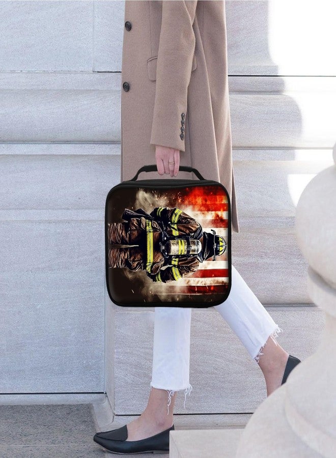 Mxfdegf Bible Cover, Carrying Book Case Church Bag Bible Protective PU Leather Bible Covers with Handle and Zippered Pocket, for Standard and Large Size Bible 10.1x7.5x1.9 in,Firefighter American Flag - Image 5