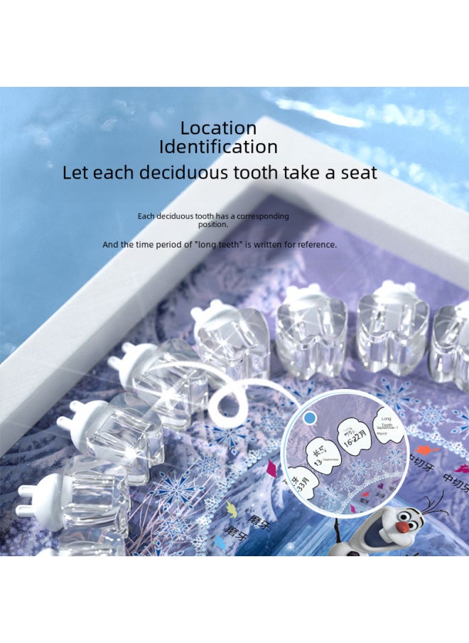 Generic Disney Deciduous Teeth Storage Box Girl Children's Teeth Commemorative Box Baby Boy's Preservation Pack Dental Change Photo Frame-Color:Racing Story ABS Box-colored Crystal Teeth  - Image 4