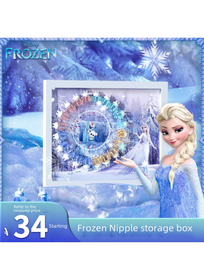Generic Disney Deciduous Teeth Storage Box Girl Children's Teeth Commemorative Box Baby Boy's Preservation Pack Dental Change Photo Frame-Color:Racing Story ABS Box-colored Crystal Teeth  - Image 2