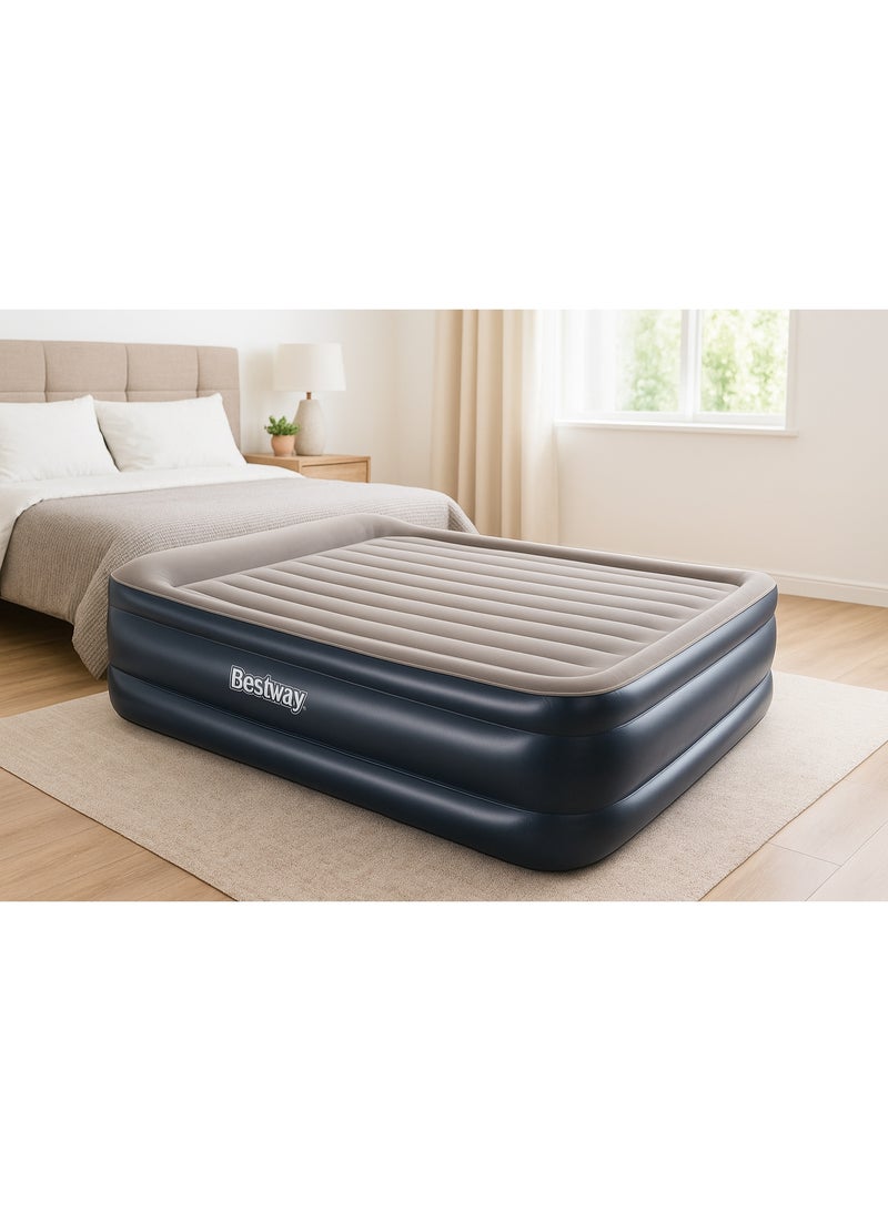 بست واي مرتبة هوائية قابلة للنفخ - سرير هوائي بحجم كبير، مريحة ومثالية للتخييم والاستخدام المنزلي، نفخ أوتوماتيكي - 203 سم × 152 سم × 56 سم - موديل 26-67614 - Image 3