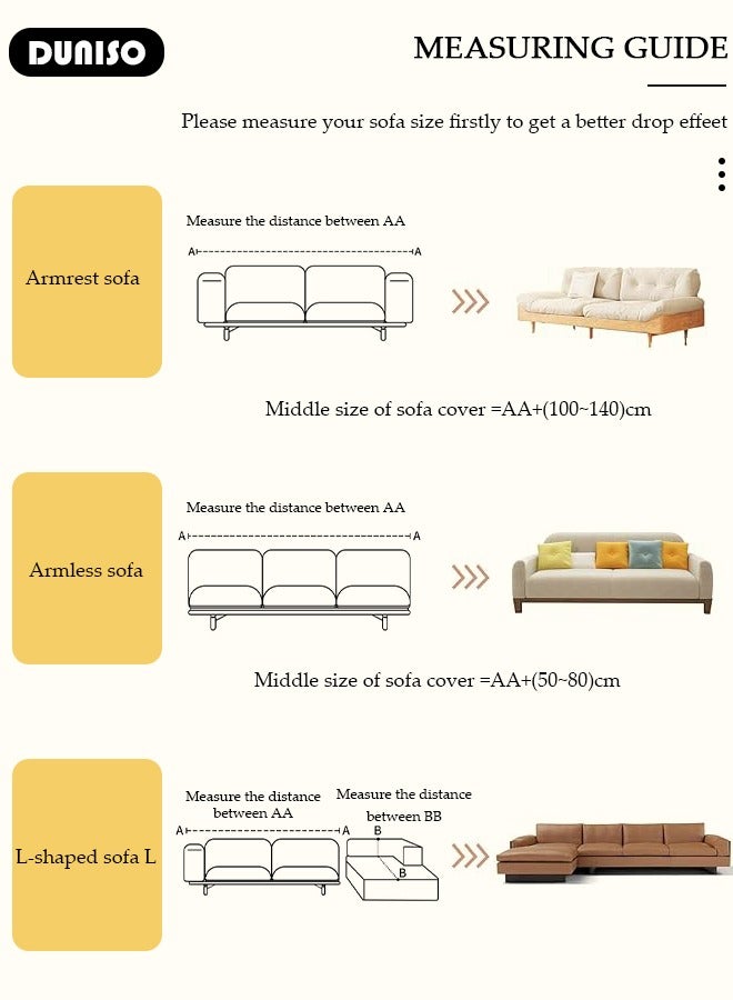 DUNISO Double Sided Chenille Sofa Cover, Washable Geometric Stylish Couch Cover,Tassel Pattern Sofa Cover,Four Seasons Washable Sofa Blanket, Couch Furniture Protector, Non Slip Sectional Sofa Slipcover(180*130cm) - Image 5