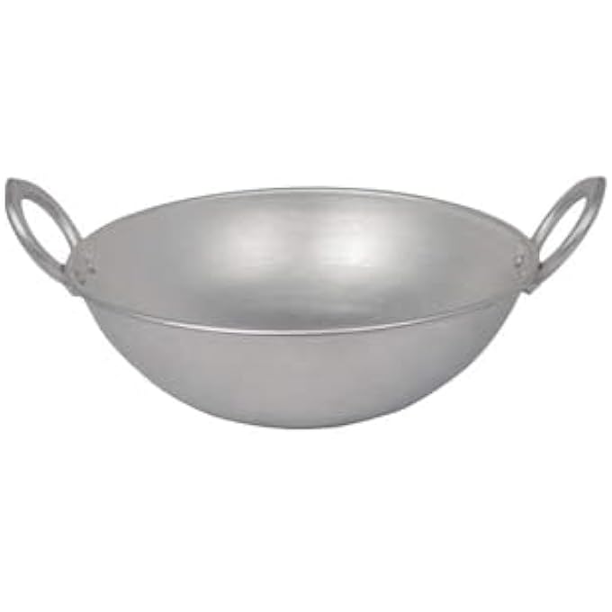 Aluminium Kadai Silver 25Centimeter