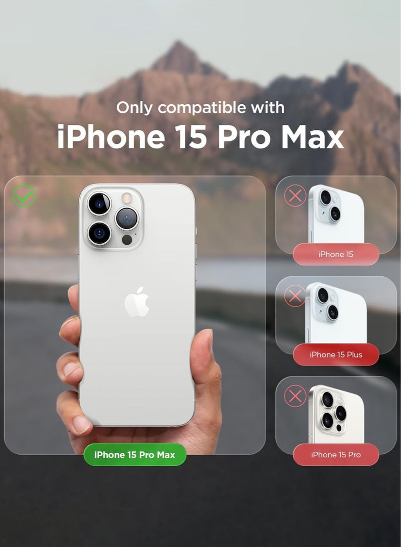 Elago Magnetic Glide for iPhone 15 Pro MAX with MagSafe Drop Protection Case Cover - Purple Transparent - Image 2