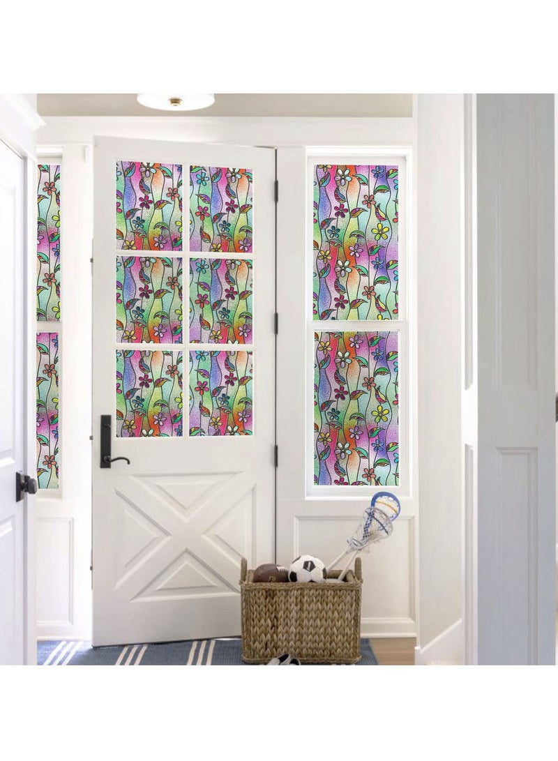 3D Frosted Window Film, 44.5 x 200 cm, Removable Floral Static Cling for Privacy and Decor, Ideal for Bathroom and Bedroom - Image 5