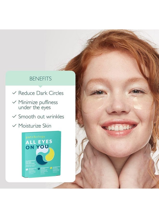 Patchology All Eyes On You Under Eye Patches For Dark Circles And Puffy Eyes Care & Treatment Under Eye Mask With Collagen Retinol Green Tea Eye Bags Puffiness & Wrinkles Reducer (6 Pairs)  - Image 2