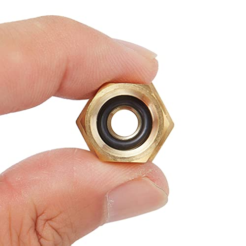 Pronese 2PCS LF Brass 3/8"OD Male Compression to 1/4Inch Female Compression Brass Coverter Adapter,For Ice Maker,Refrigerator,Faucet to Line Fitting - Image 3