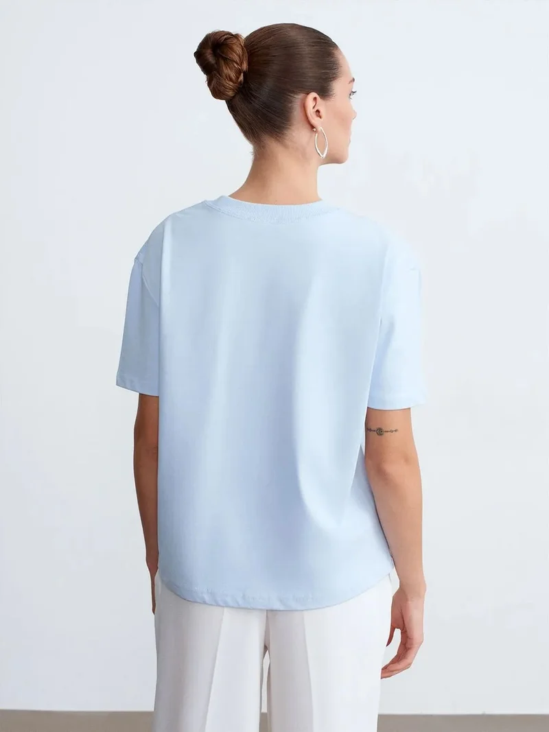 Dilvin DILVIN Women's Cotton Crew Neck T-Shirt