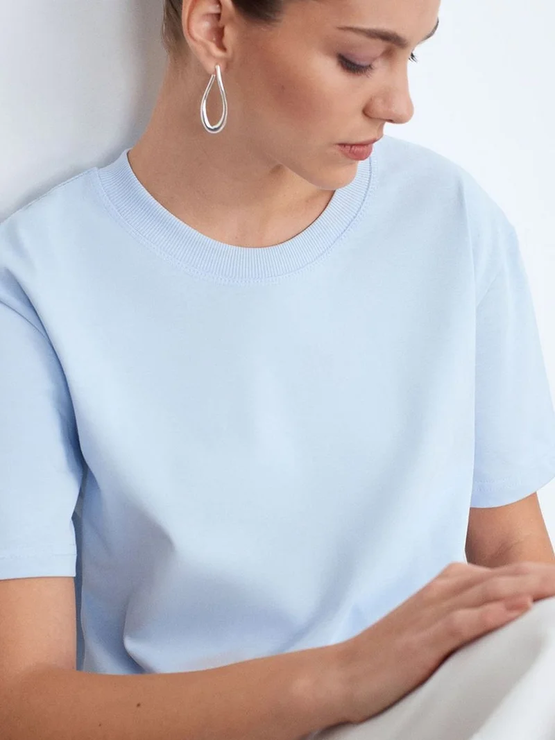 Dilvin DILVIN Women's Cotton Crew Neck T-Shirt