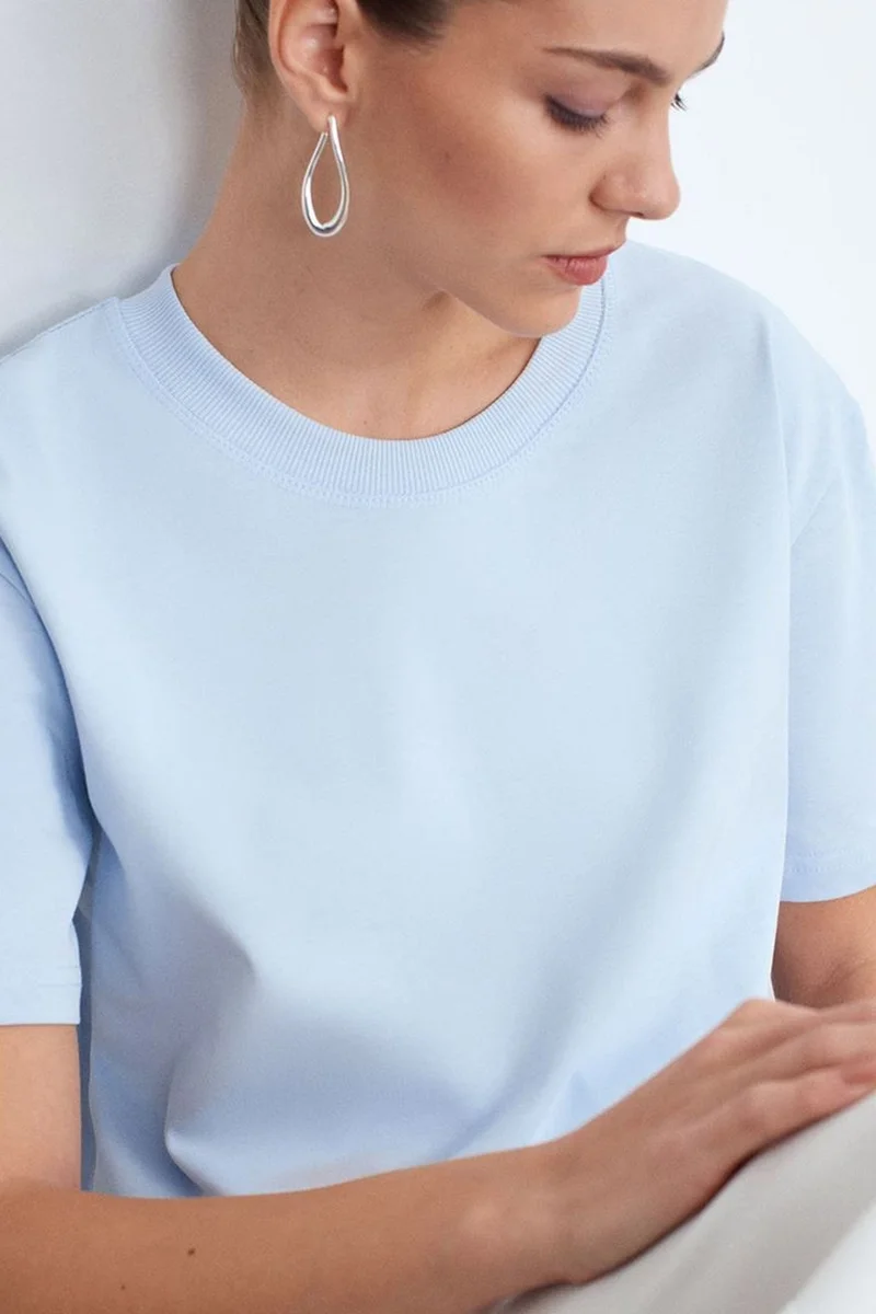 DILVIN Women's Cotton Crew Neck T-Shirt