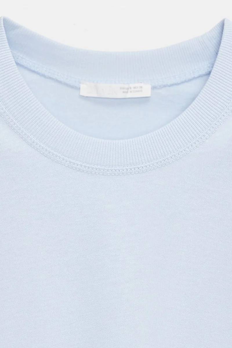 Dilvin Baby Blue DILVIN Women's Cotton Crew Neck T-Shirt for Women | Best Price UAE