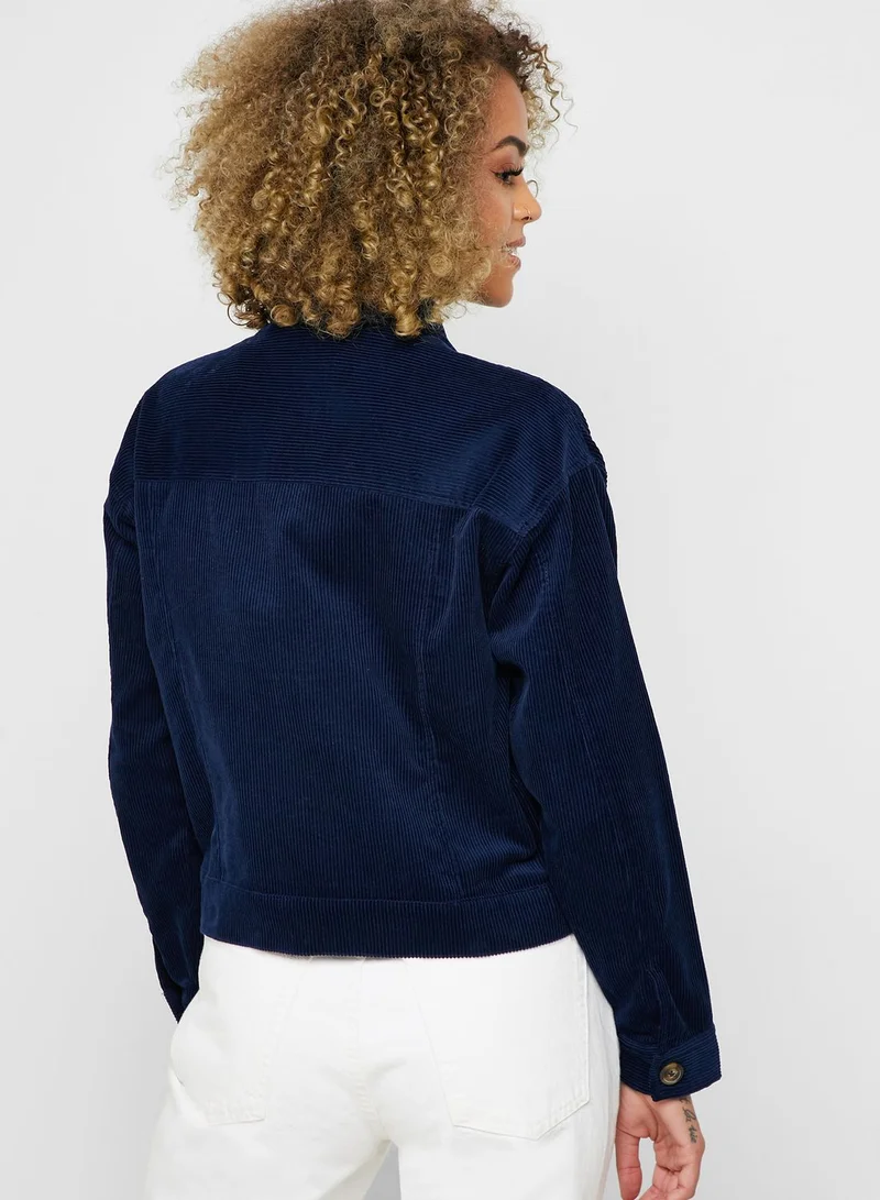 FOREVER 21 Pocket Detail Corduroy Jacket
