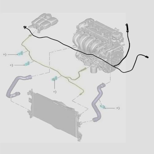 koxuyim خرطوم خزان سائل التبريد من كوكسييم مناسب لسيارة فورد فوكاس 2012-2018 2.0L L4 يستبدل BV618K012KF CV6Z-8K012-K - Image 5