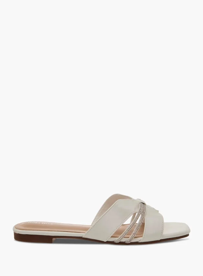 Flora Bella By Shoexpress Women Embellished Strap Slip-On Flat Sandals