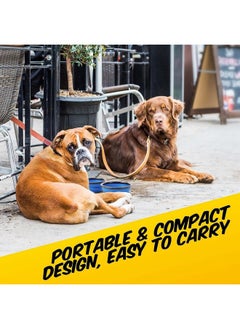 PET -3 In 1 Portable Dog Water And Food Bottle With 1 Collapsible Pop-Up Bowls, Leakproof Bottle With 2 Compartments For Travel, Camping, Hiking  - Image 5