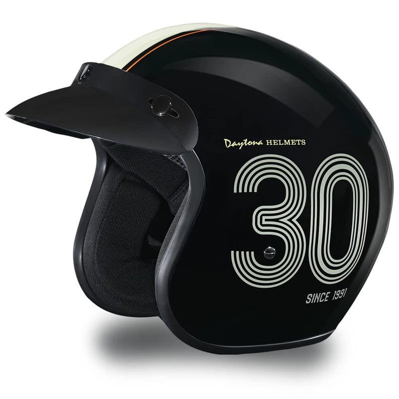 Daytona Helmets 34 Shell Open Face Motorcycle Helmet DOT Approved Lightweight Comfortable Vintage Design for Scooter Cruiser Street Bikes Adjustable Fit Enhanced Ventilation Clear Visor - Image 3