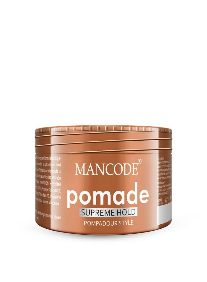 MAN CODE Mancode Hair Styling Pomade Wax for Men- 100ml | Supreme Hold, Glossy Finish, Non-Greasy, Water-Based Formula | 24-Hour Flexible Hold | Strong & Long-Lasting | All Hair Types - Image 1