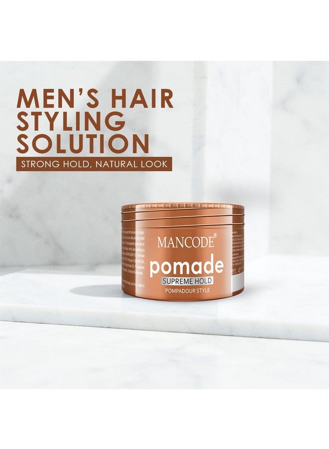MAN CODE Mancode Hair Styling Pomade Wax for Men- 100ml | Supreme Hold, Glossy Finish, Non-Greasy, Water-Based Formula | 24-Hour Flexible Hold | Strong & Long-Lasting | All Hair Types - Image 2