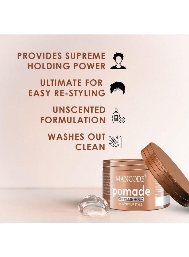 MAN CODE Mancode Hair Styling Pomade Wax for Men- 100ml | Supreme Hold, Glossy Finish, Non-Greasy, Water-Based Formula | 24-Hour Flexible Hold | Strong & Long-Lasting | All Hair Types - Image 3