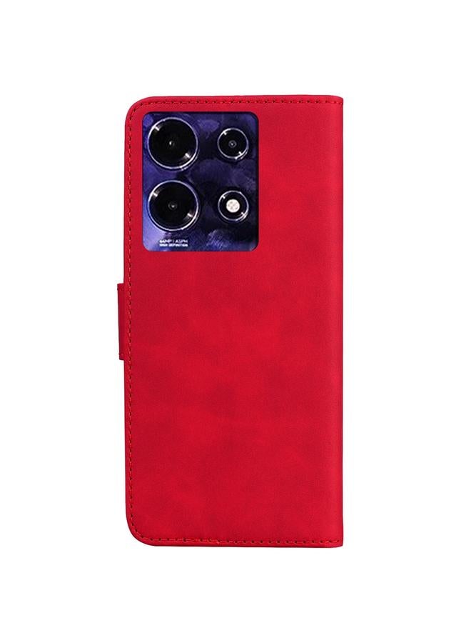 Zaboon Case For Infinix Note 30i Skin Feel Pure Color Flip Leather Phone Case - Image 3