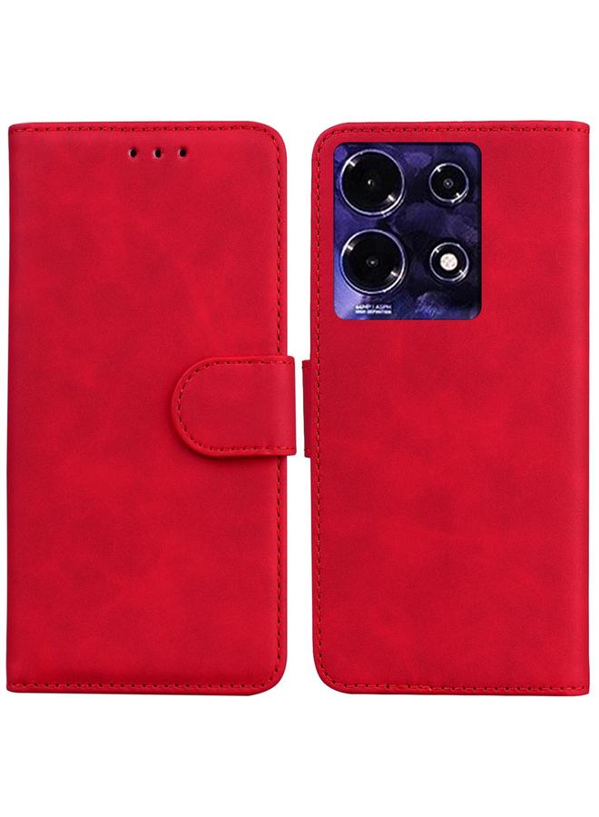 Zaboon Case For Infinix Note 30i Skin Feel Pure Color Flip Leather Phone Case - Image 1