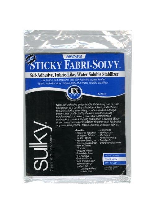 Sulky Sulky Bulk Buy Sticky Fabri Solvy Stabilizer 20 inch x 36 inch 2Pack2 