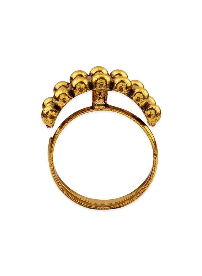 VOYLLA Rava Ball Adjustable Statement Ring