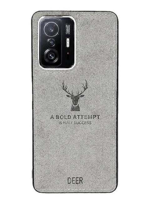 Digital Luxury Soft Texture Patterned Dirt-Resistant Anti-Shock Anti-Fingerprint Full Body TPU Case for Xiaomi 11T (Gray)