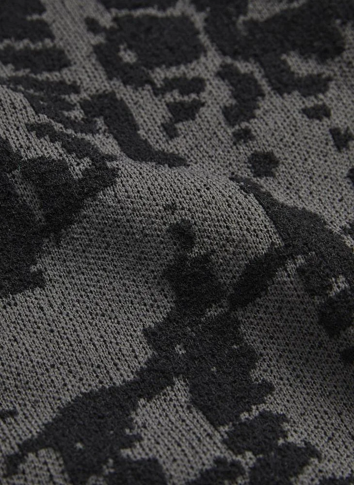 JACK & JONES Jcolloyd Knit Jacquard Zip Polo