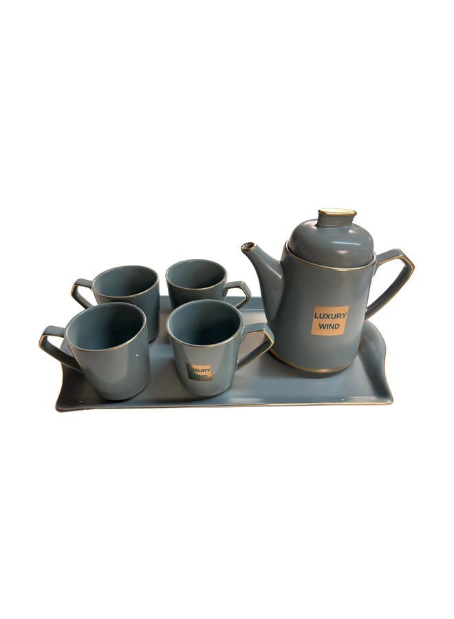 High Quality Household Light Luxury Ceramic Drinking Ware Cup Pot Living Room Tea Set - Image 1