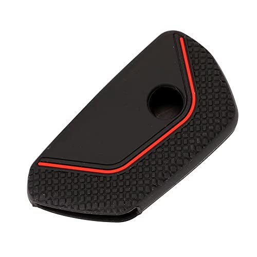 Berfea Key Fob Cover Silicone Key Case Protective Sleeve Remote Accessories Compatible with VW Volkswagen MK8 Golf 8 GTI Skoda Octavia 3 Button Car Key - Image 5