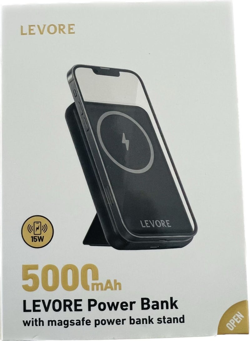 ليفور LEVORE باور بانك مع حامل باور بانك ماج سيف - Image 1
