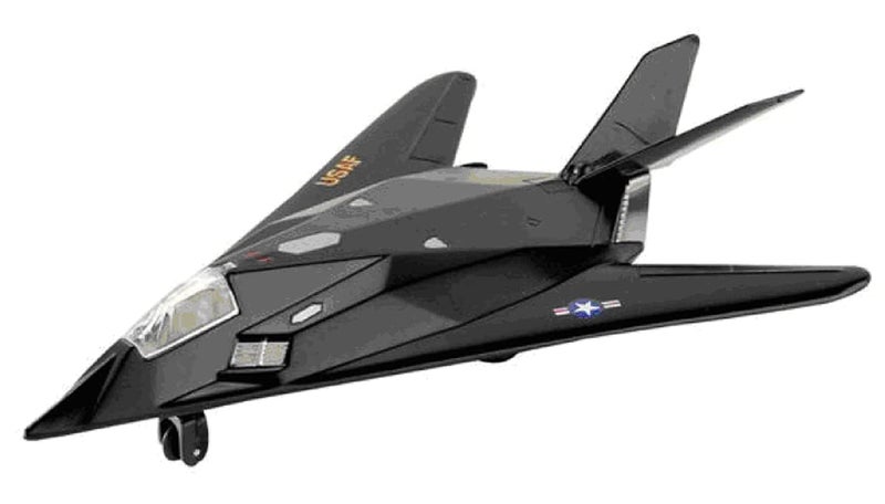 Playmaker Toys United States Air Force F117 Nighthawk Stealth Strike Fighter Jet 8 Inch Pullback Action Die Cast Metal Model Toy Plane - Image 2