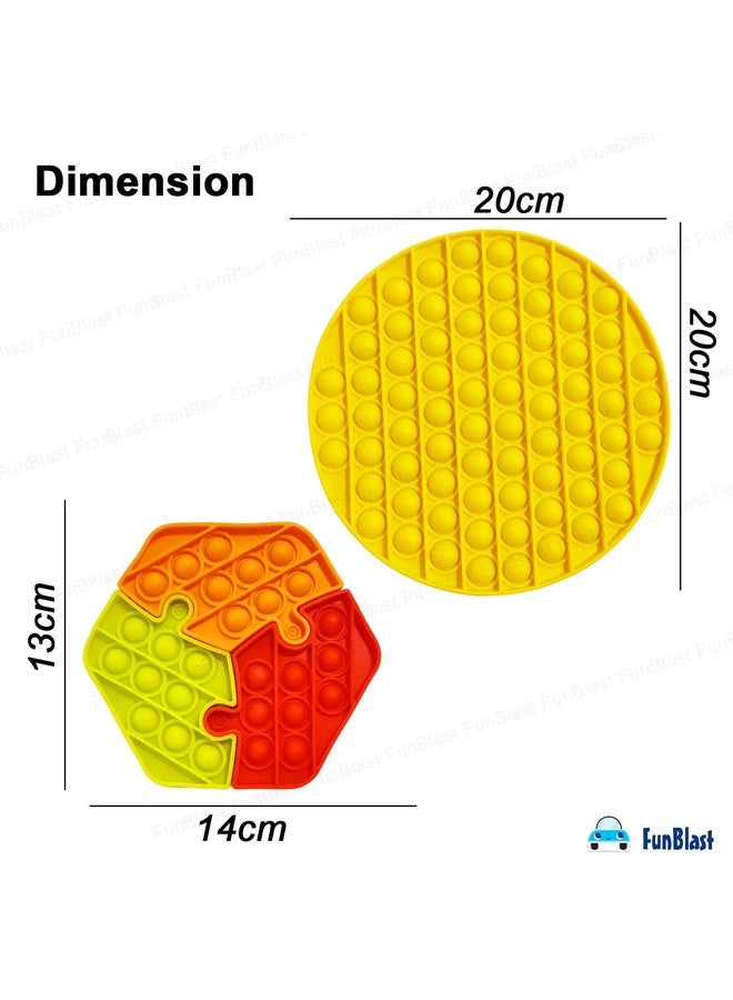 فنبلاست لعبة Pop It من FunBlast، لعبة Pop It للأطفال، لعبة Pop It، ألعاب Pop It للأطفال، لعبة Pop It Fidget، لعبة Pop It Big، لعبة Pop It للبنات، لعبة Pop It للأولاد، ألعاب تخفيف التوتر (عبوة من قطعتين) - Image 4