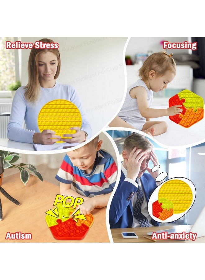 فنبلاست لعبة Pop It من FunBlast، لعبة Pop It للأطفال، لعبة Pop It، ألعاب Pop It للأطفال، لعبة Pop It Fidget، لعبة Pop It Big، لعبة Pop It للبنات، لعبة Pop It للأولاد، ألعاب تخفيف التوتر (عبوة من قطعتين) - Image 5
