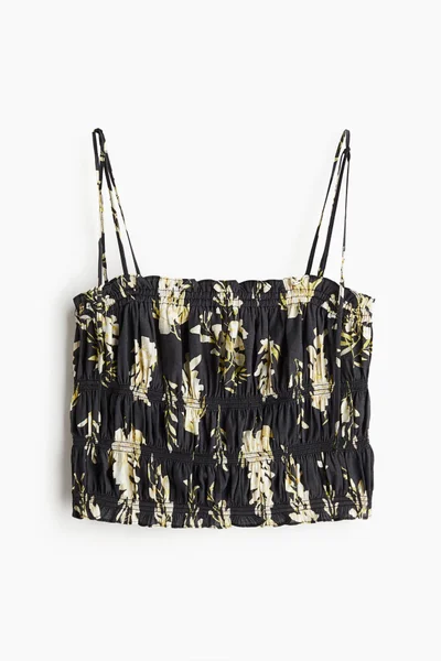 H&M Tie-strap smocked top