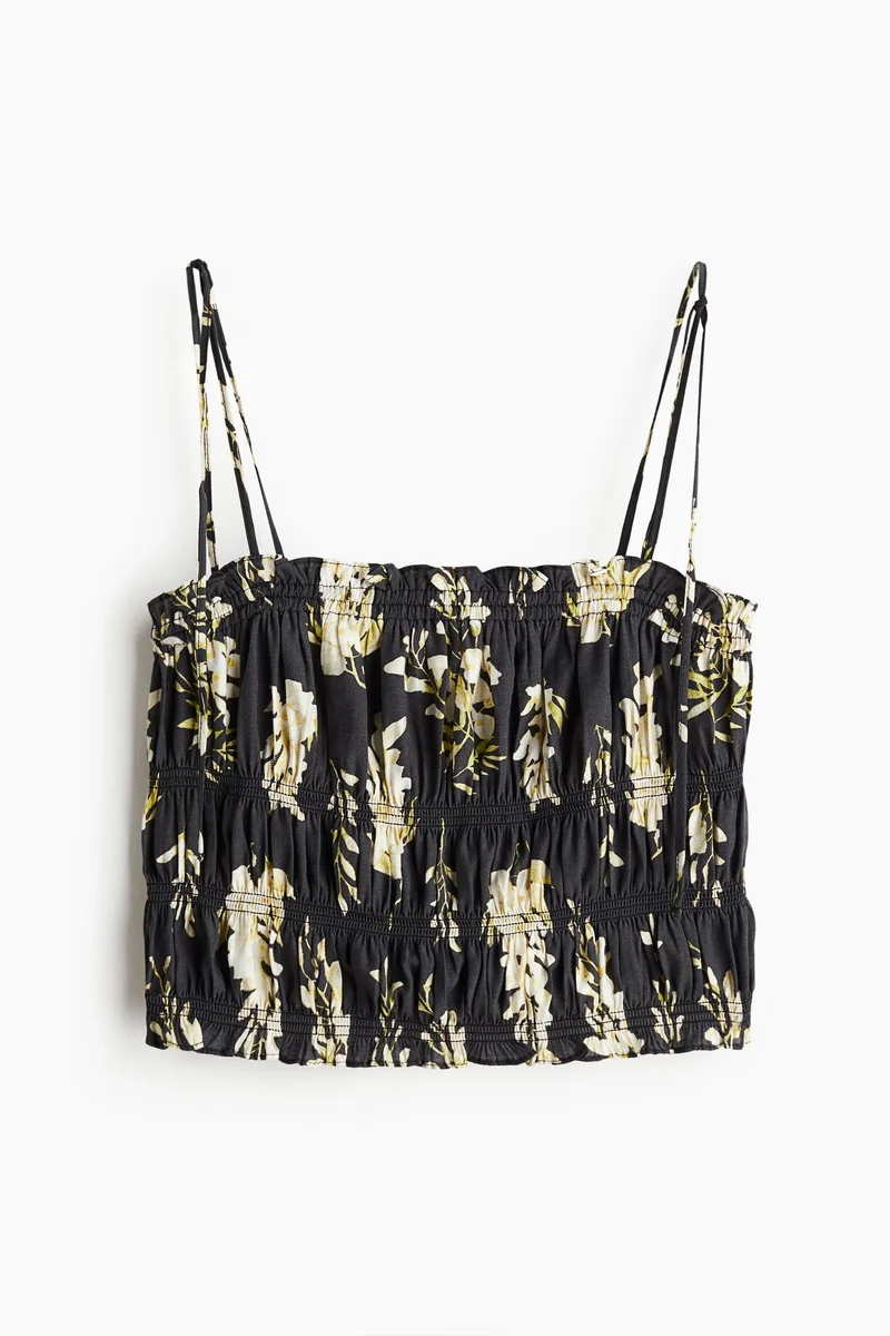 H&M Tie-strap smocked top
