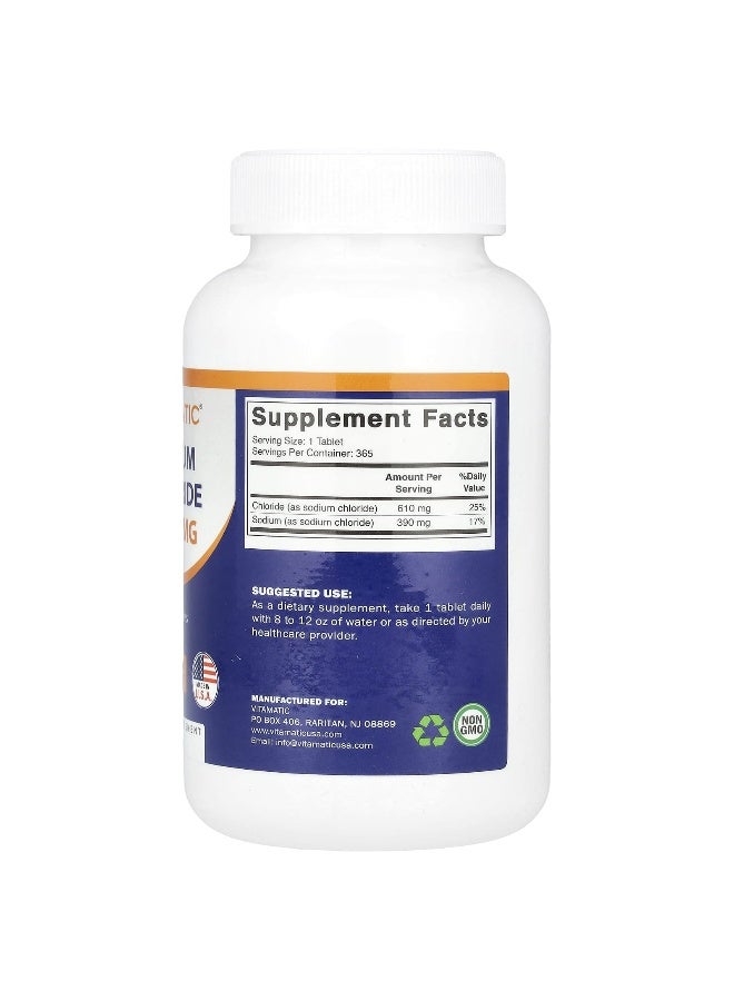 Vitamatic, Sodium Chloride, 1,000 mg, 365 Tablets (Packaging may vary) - Image 2