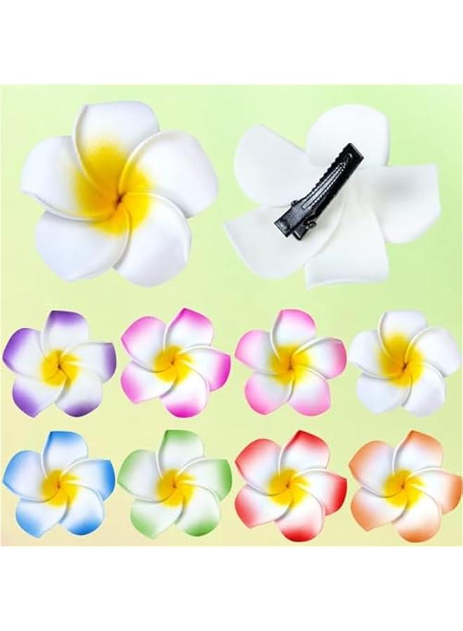 بيوينتي 24 حزمة هاواي زهرة الشعر مقاطع, 2.5 بوصة رغوة ملحقات الشعر مقاطع للمرأة, هاواي ديكورات الحزب الاستوائي, شاطئ حمام سباحة عطلة الملابس, لواو حزب الإمدادات تفضل - Image 2