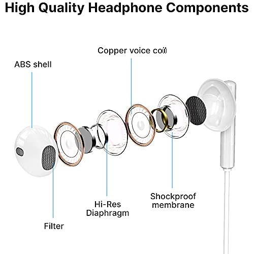 Twinice iPhone Headphones,Wired Lightning Headphones for iPhone 13 14 12 Pro Max MFi Certified Lightning Earbuds with Microphone & Volume Control for 11 XR SE - Image 4
