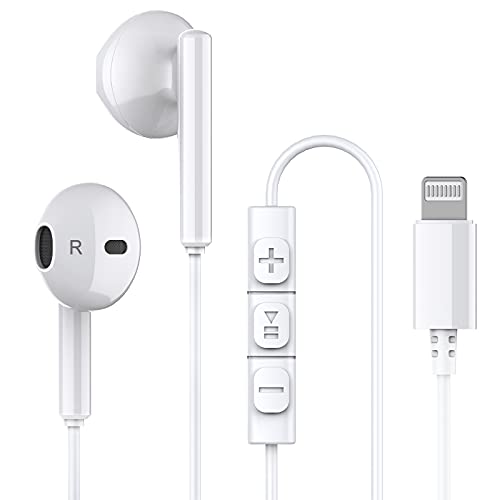 Twinice iPhone Headphones,Wired Lightning Headphones for iPhone 13 14 12 Pro Max MFi Certified Lightning Earbuds with Microphone & Volume Control for 11 XR SE - Image 1