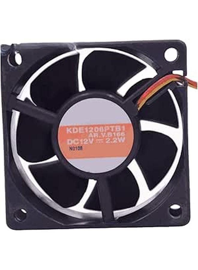 60mm 12V 3 Wire 2.2W Cooling Fan 6025 KDE1206PTB1 - Image 1