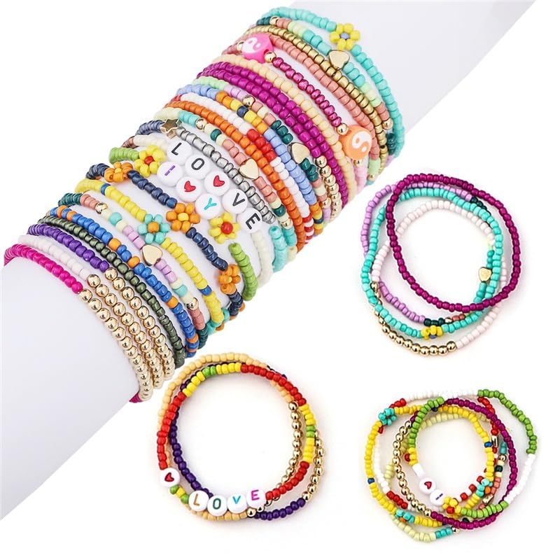 Basigeese Mix 15 Color Glass Seed Tube Beads Glass Bugle Beads Loose Kit for Jewelry Making DIY Craft Beading (Mix 15 Color, Red) - Image 5