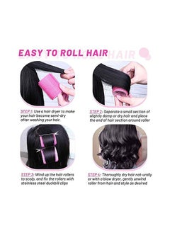 Umiwin 6-Piece Self Grip Hair Rollers Set 3x6 CM  - Image 3
