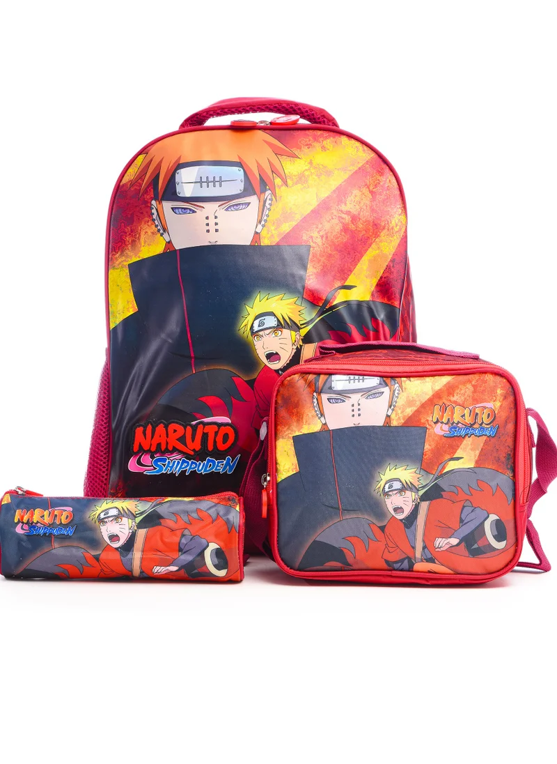 Naruto School Bag - Backpacwith Lunch Bag & Pencil Case