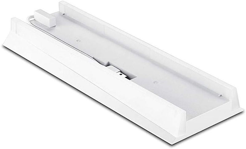 KlsyChry Vertical Stand for PS4 White, Blue Light Base Led Bracket Mount Holder Stand for PS4 PlayStation 4 Console with 3 USB Hub Ports -White - Image 3